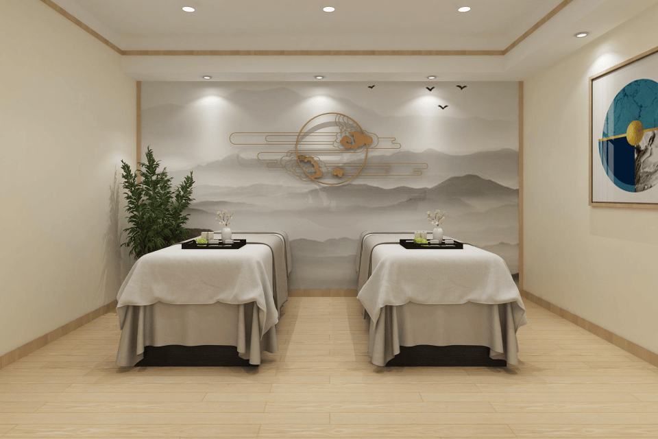 陝西養生館裝修設計，陝西美容館裝修設計，陝西美容推拿館裝修