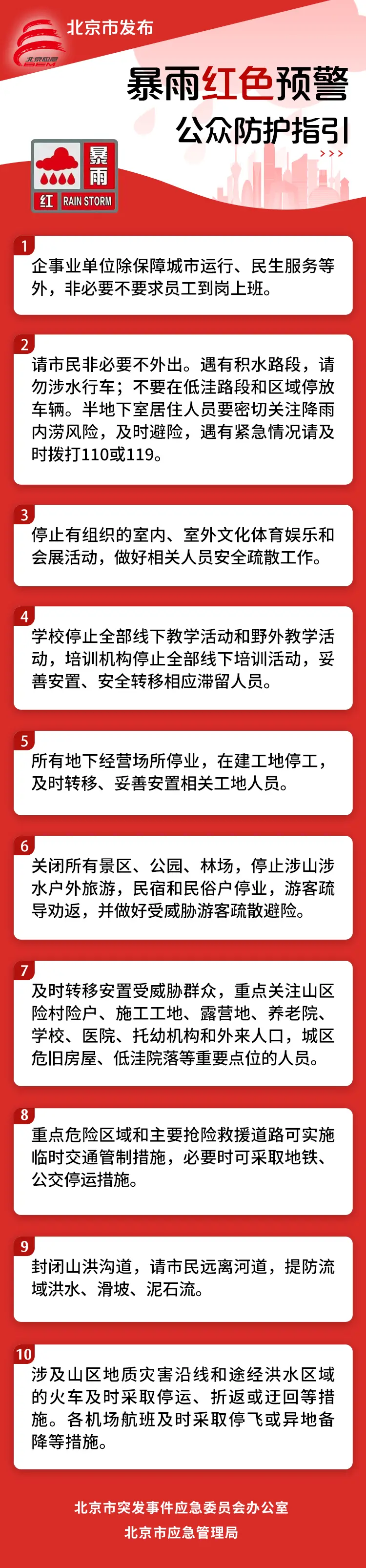 建議收藏！暴雨預警防護要點速覽→
