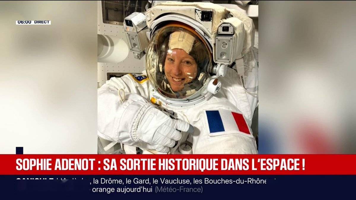 法國首位太空行走的女性：宇航員索菲·阿德諾首次執行出艙任務